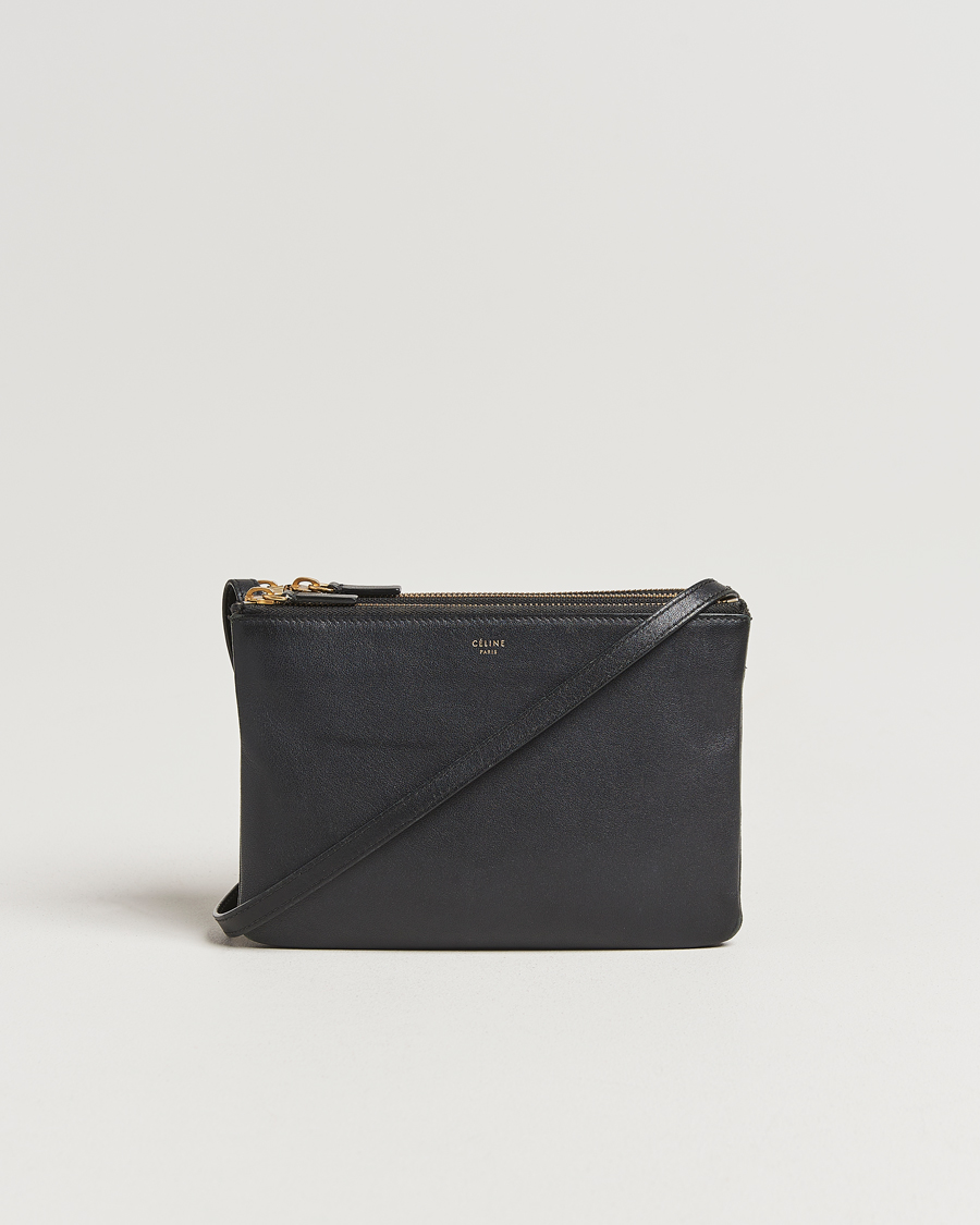 Homme | Celine Pre-Owned Trio Bag Small Leather Black | Celine Pre-Owned | Trio Bag Small Leather Black