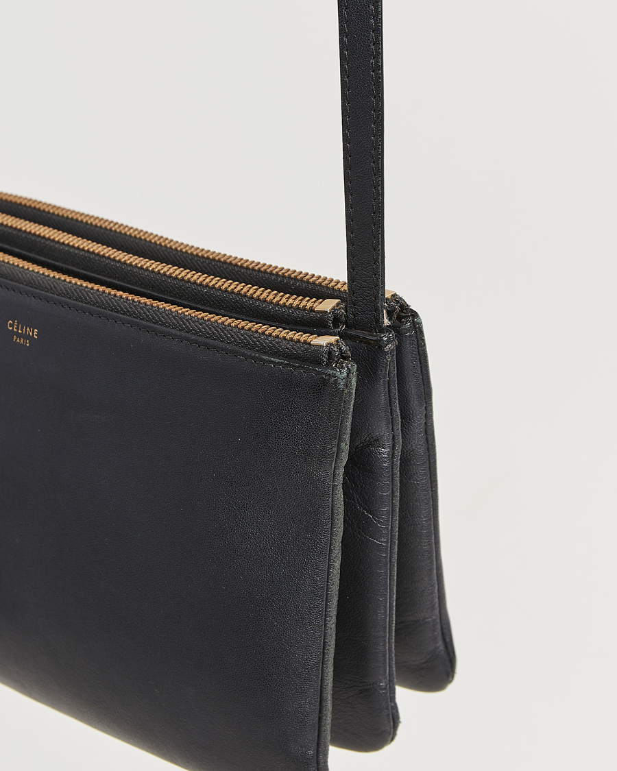 Homme | Celine Pre-Owned Trio Bag Small Leather Black | Celine Pre-Owned | Trio Bag Small Leather Black