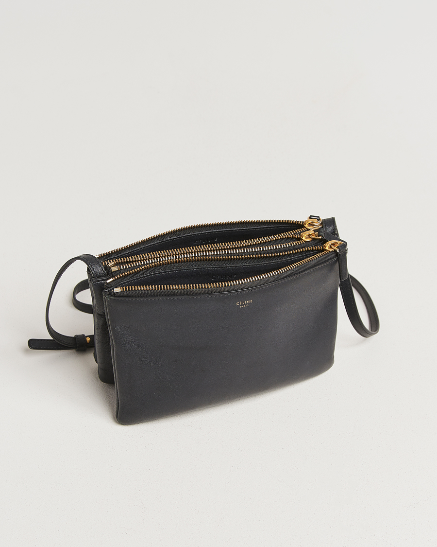 Homme | Celine Pre-Owned Trio Bag Small Leather Black | Celine Pre-Owned | Trio Bag Small Leather Black