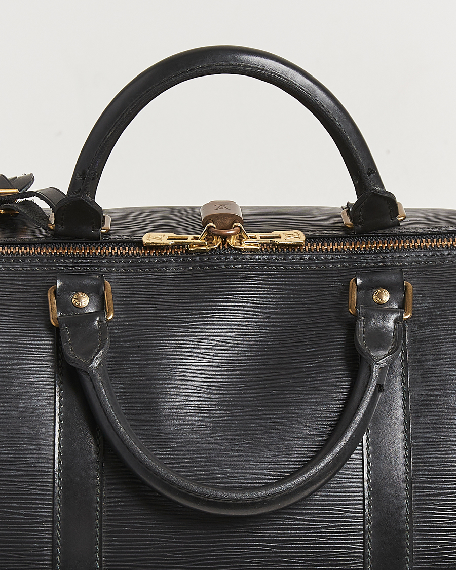 Homme | Louis Vuitton Pre-Owned Keepall 60 Epi Leather Black | Louis Vuitton Pre-Owned | Keepall 60 Epi Leather Black