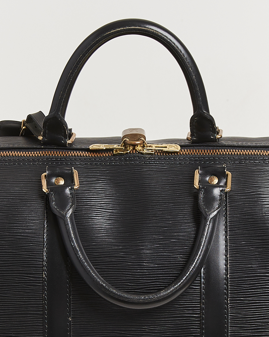 Homme | Louis Vuitton Pre-Owned Keepall 55 Epi Leather Black | Louis Vuitton Pre-Owned | Keepall 55 Epi Leather Black