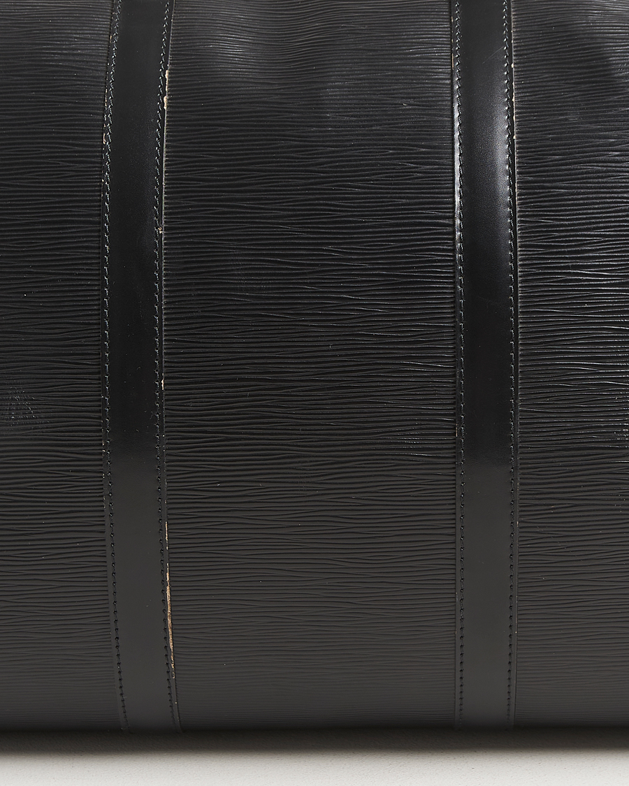 Homme | Louis Vuitton Pre-Owned Keepall 55 Epi Leather Black | Louis Vuitton Pre-Owned | Keepall 55 Epi Leather Black