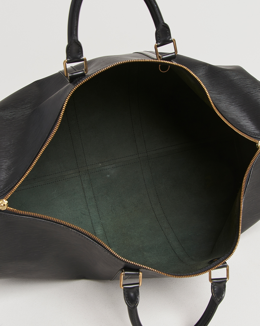 Homme | Louis Vuitton Pre-Owned Keepall 55 Epi Leather Black | Louis Vuitton Pre-Owned | Keepall 55 Epi Leather Black