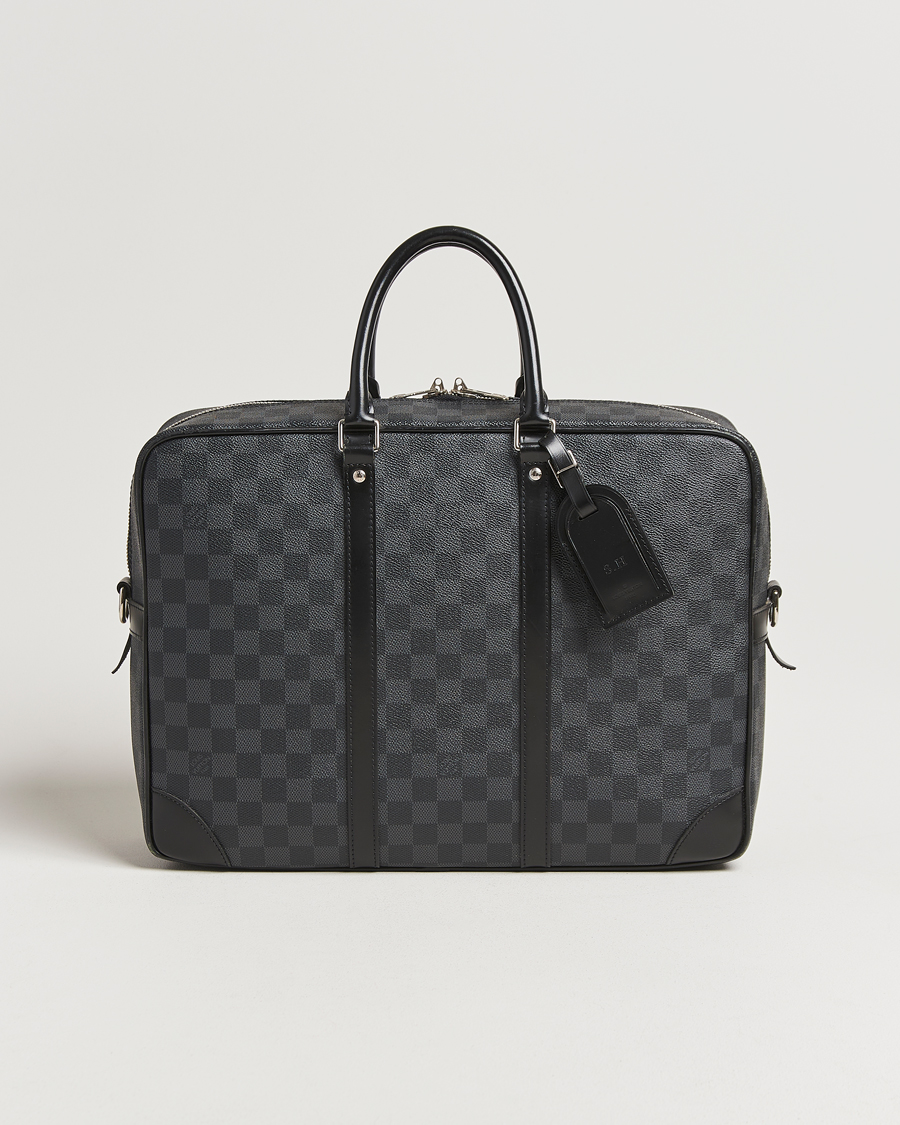 Homme | Louis Vuitton Pre-Owned Porte-Documents Voyage Briefcase Damier Graphite | Louis Vuitton Pre-Owned | Porte-Documents Voyage Briefcase Damier Graphite