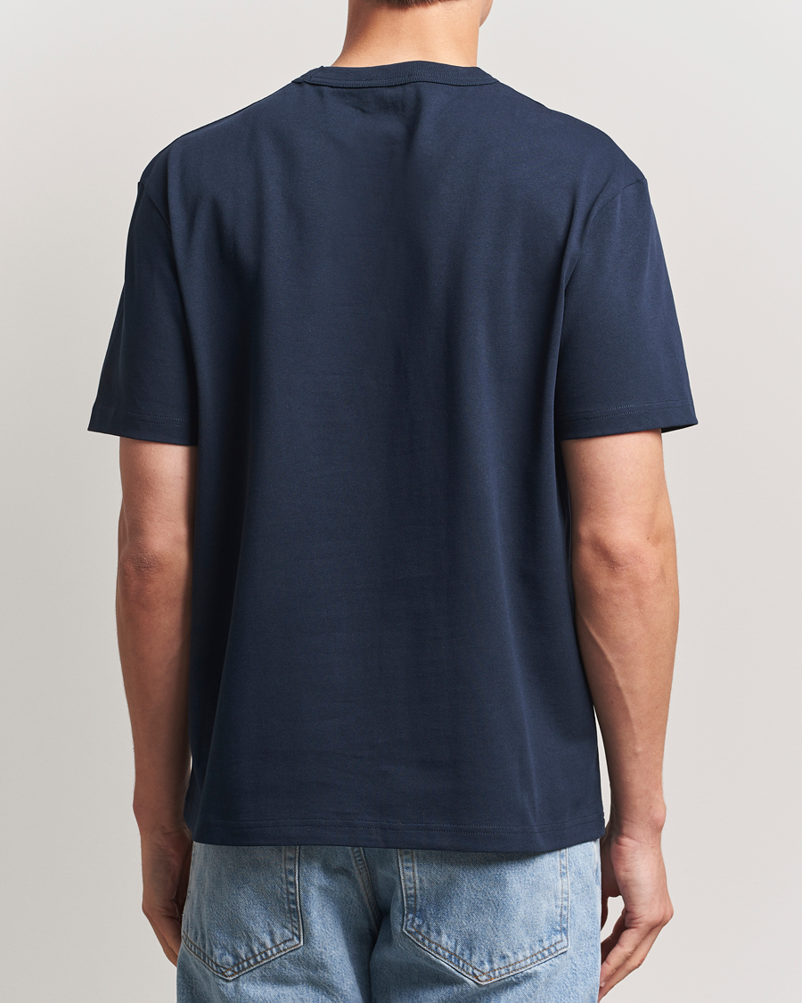 Homme | T-shirts | A.P.C. | Boxy Fit Petit VPC T-Shirt Dark Navy/Ecru