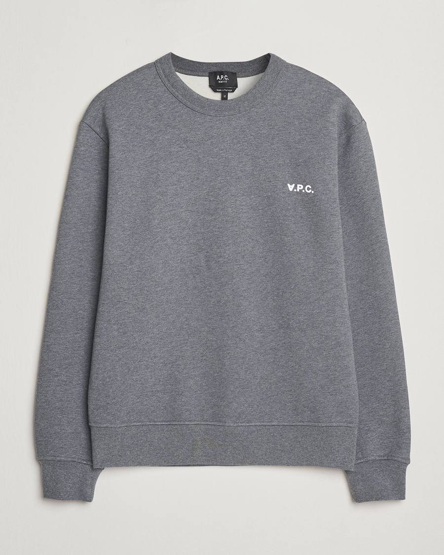 Homme | Pulls Et Tricots | A.P.C. | Boxy Fit Petit VPC Sweatshirt Anthracite/White