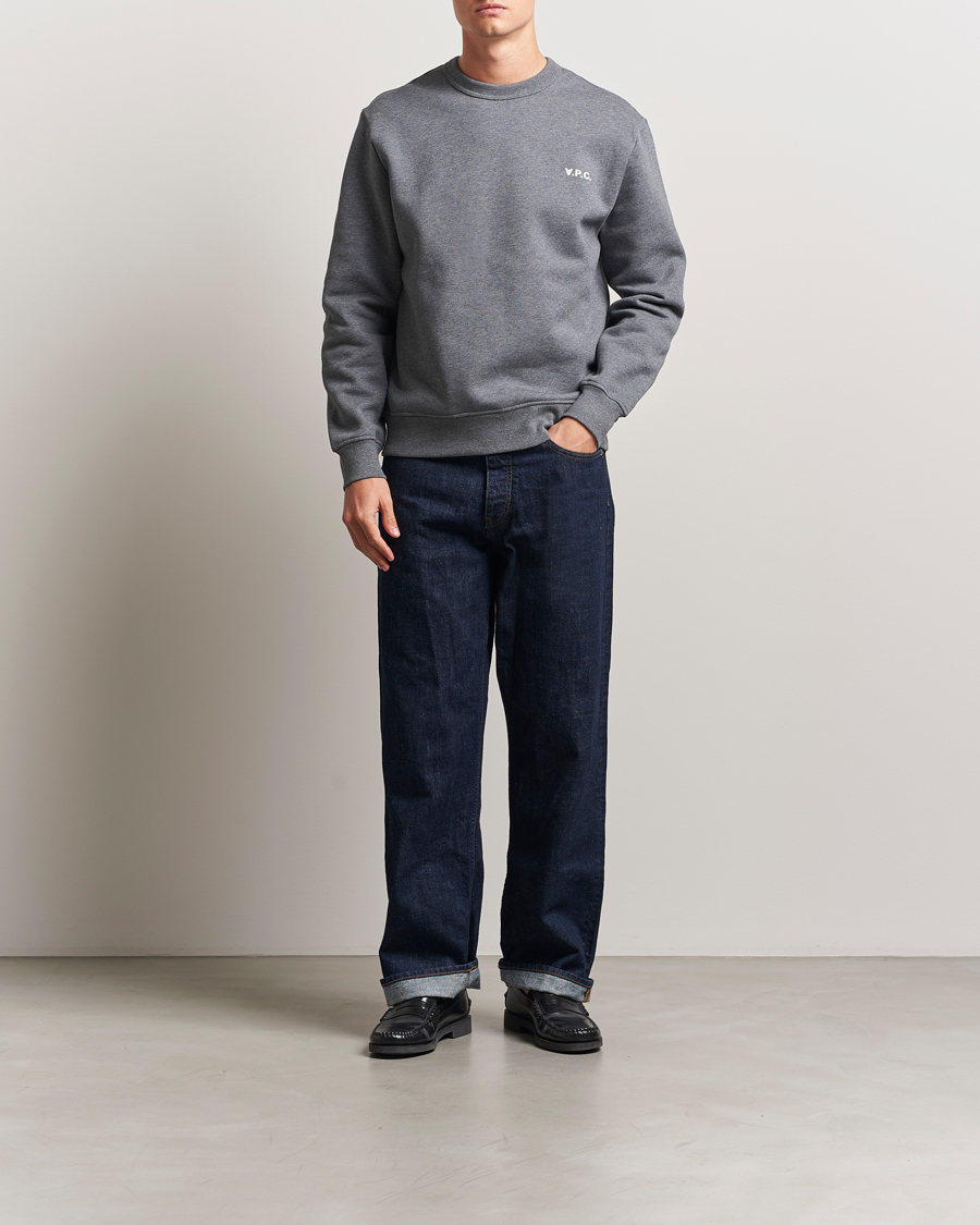 Homme | Pulls Et Tricots | A.P.C. | Boxy Fit Petit VPC Sweatshirt Anthracite/White