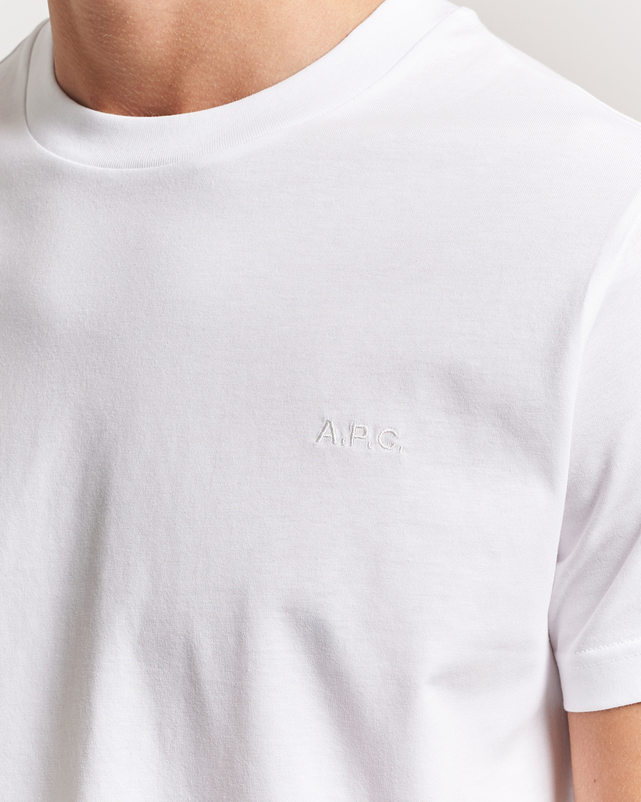 Homme | T-shirts | A.P.C. | Embroidered APC T-Shirt White