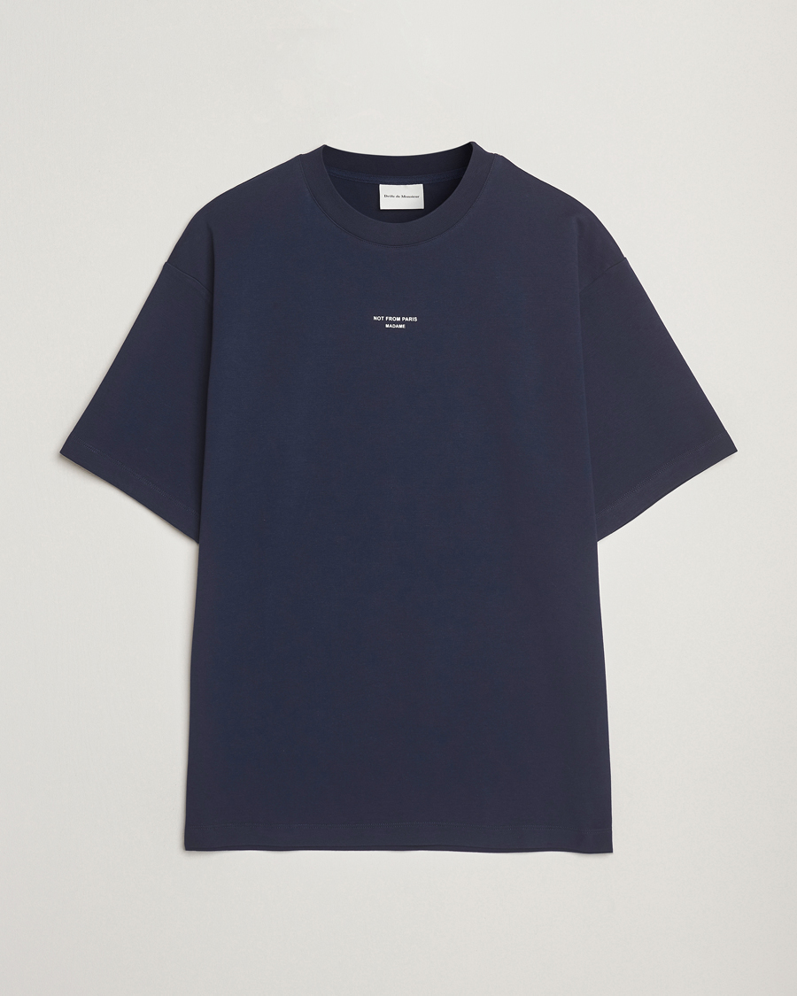 Homme | T-shirts | Drôle de Monsieur | Classic Slogan T-Shirt Navy