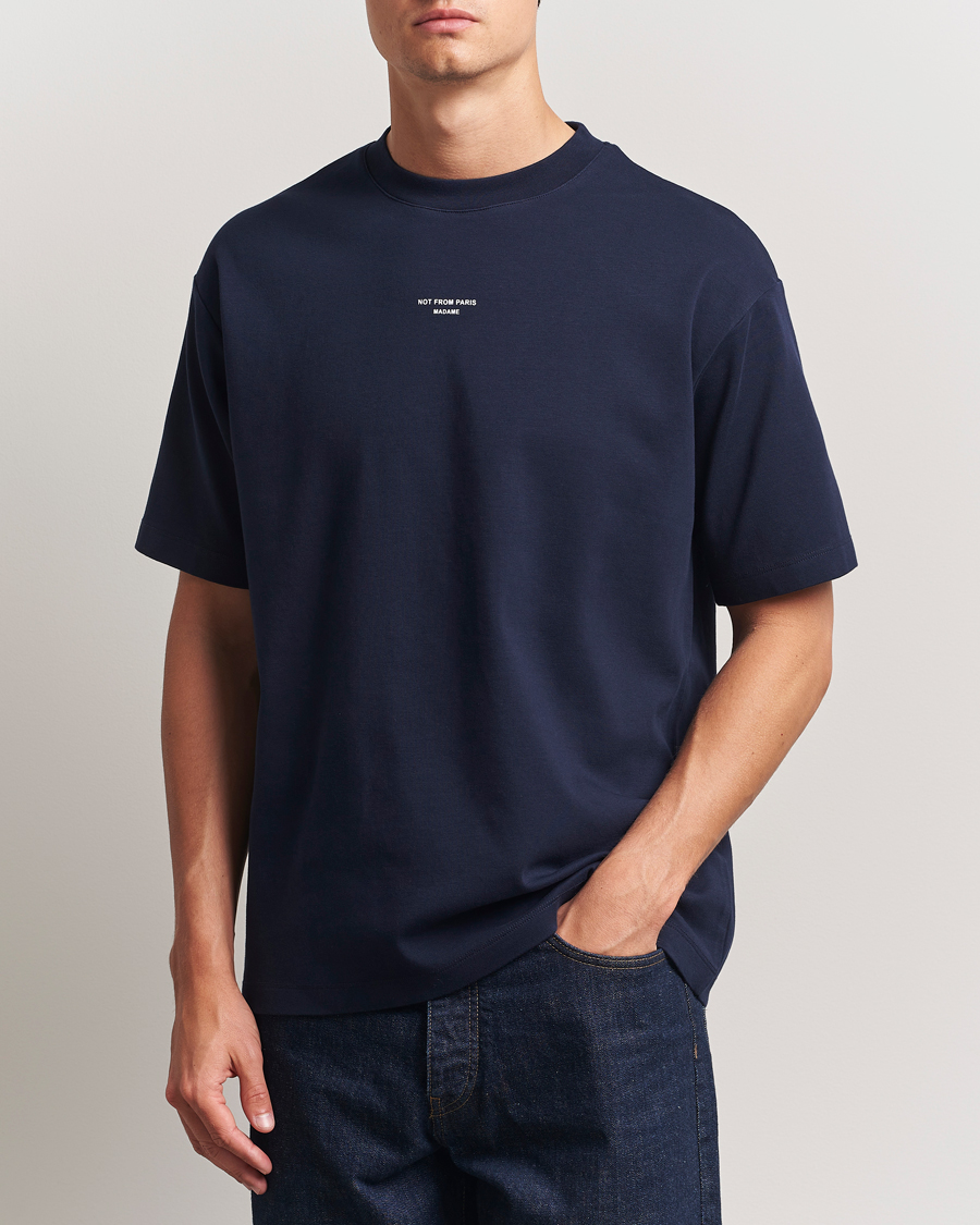Homme | T-shirts | Drôle de Monsieur | Classic Slogan T-Shirt Navy