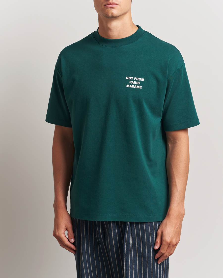 Homme | T-shirts | Drôle de Monsieur | Slogan T-Shirt Dark Green