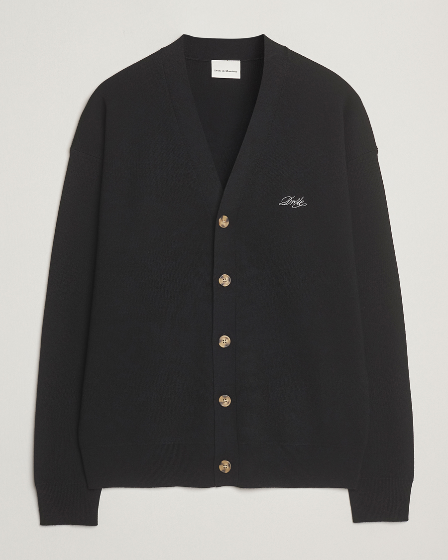Homme | Pulls Et Tricots | Drôle de Monsieur | Merino Knitted Cardigan Black