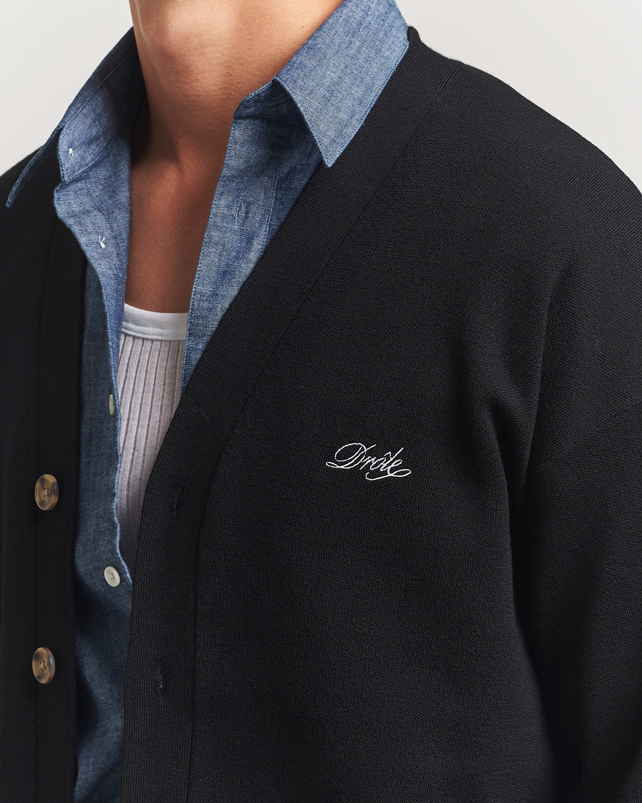 Homme | Pulls Et Tricots | Drôle de Monsieur | Merino Knitted Cardigan Black