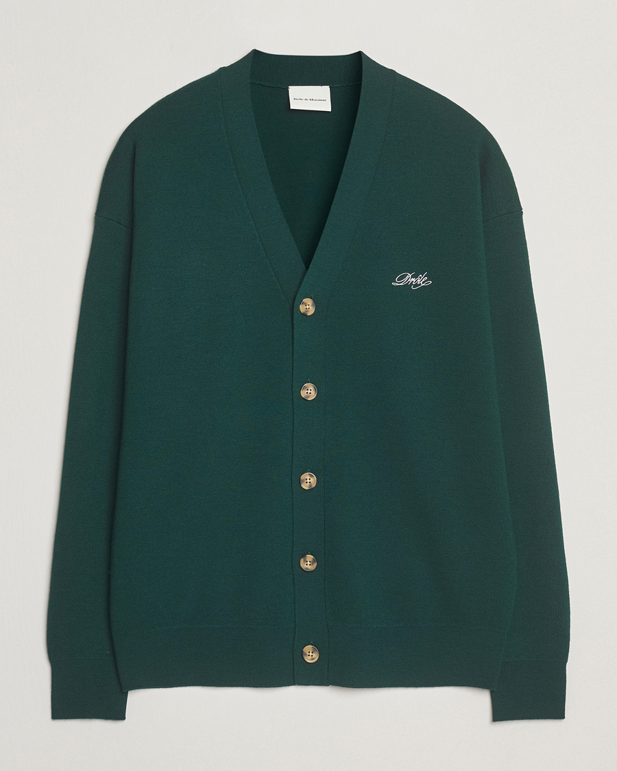 Homme | Pulls Et Tricots | Drôle de Monsieur | Merino Knitted Cardigan Dark Green