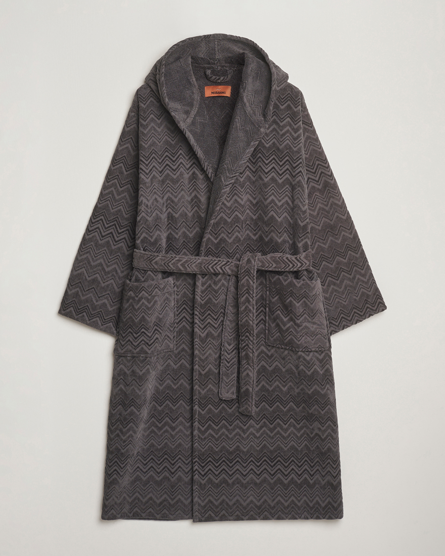 Homme | Missoni Home Chalk Bathrobe Anthracite Grey | Missoni Home | Chalk Bathrobe Anthracite Grey