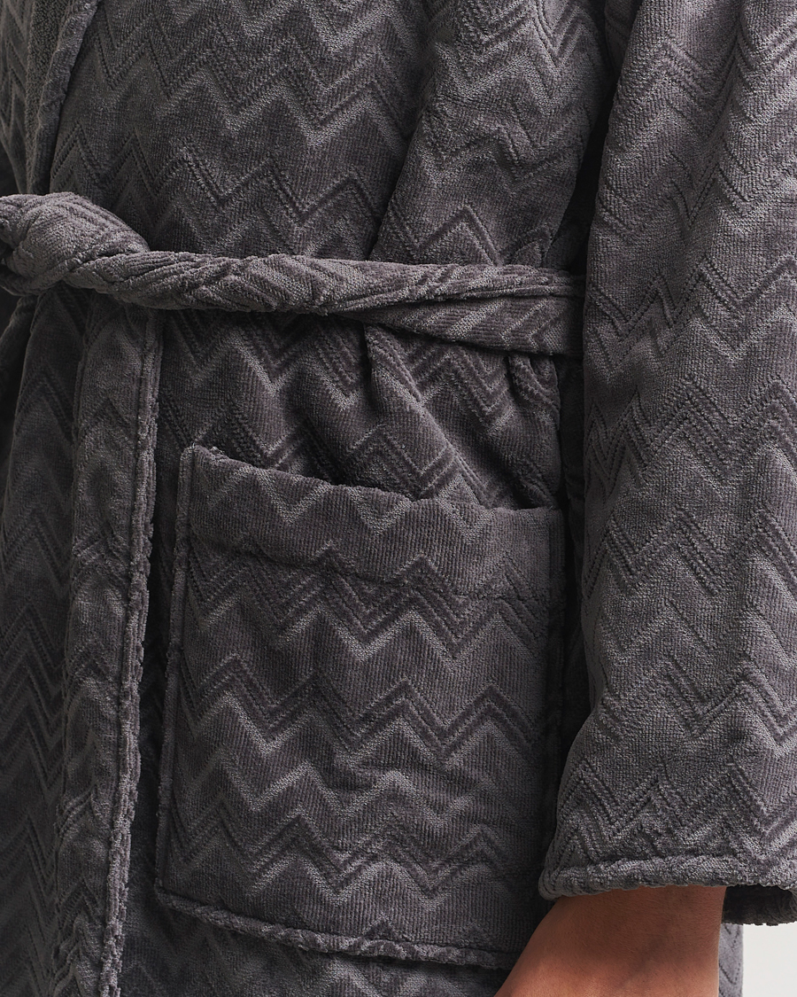 Homme | Missoni Home Chalk Bathrobe Anthracite Grey | Missoni Home | Chalk Bathrobe Anthracite Grey