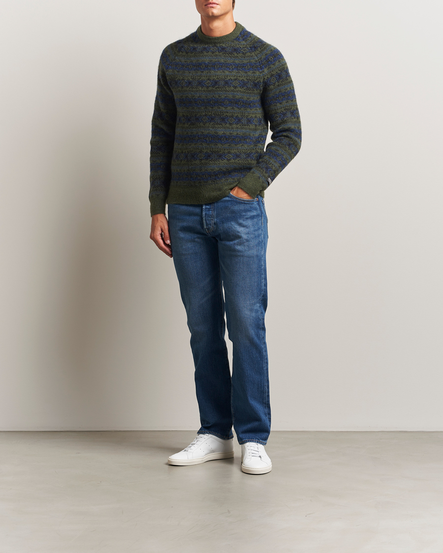 Homme | Pulls Et Tricots | Levi's | Presidio Raglan Knitted Fairisle Sweater Dark Green