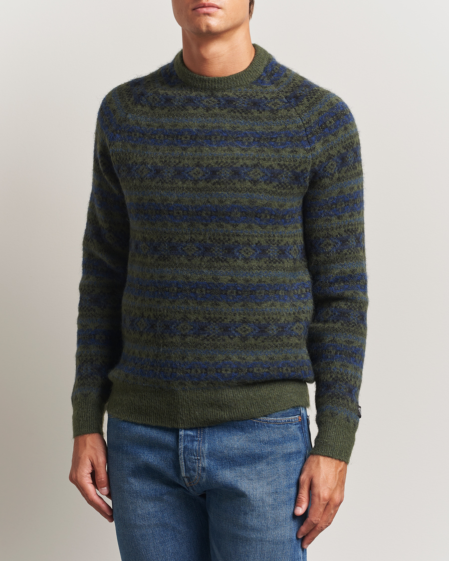 Homme | Pulls Et Tricots | Levi's | Presidio Raglan Knitted Fairisle Sweater Dark Green
