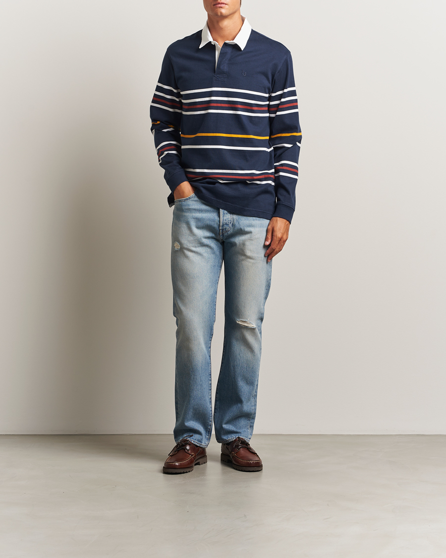 Homme | Pulls Et Tricots | Levi's | Union Striped Rugby Sweater Navy Blazer