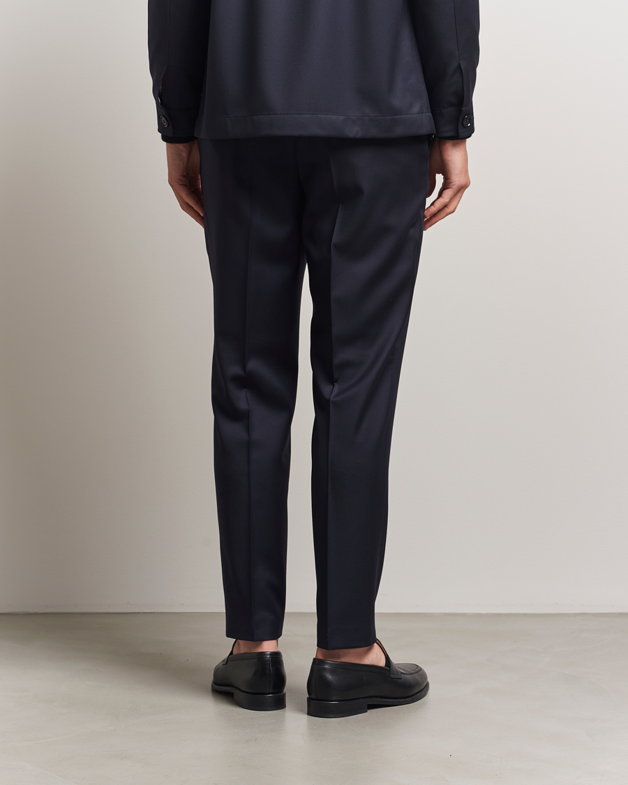 Homme | Pantalons | BOSS BLACK | Perin Pleated Trousers Dark Blue