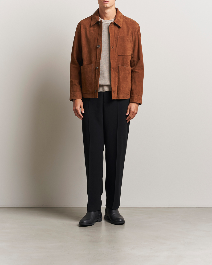 Homme | Manteaux Et Vestes | BOSS BLACK | Markuedo Suede Jacket Medium Brown