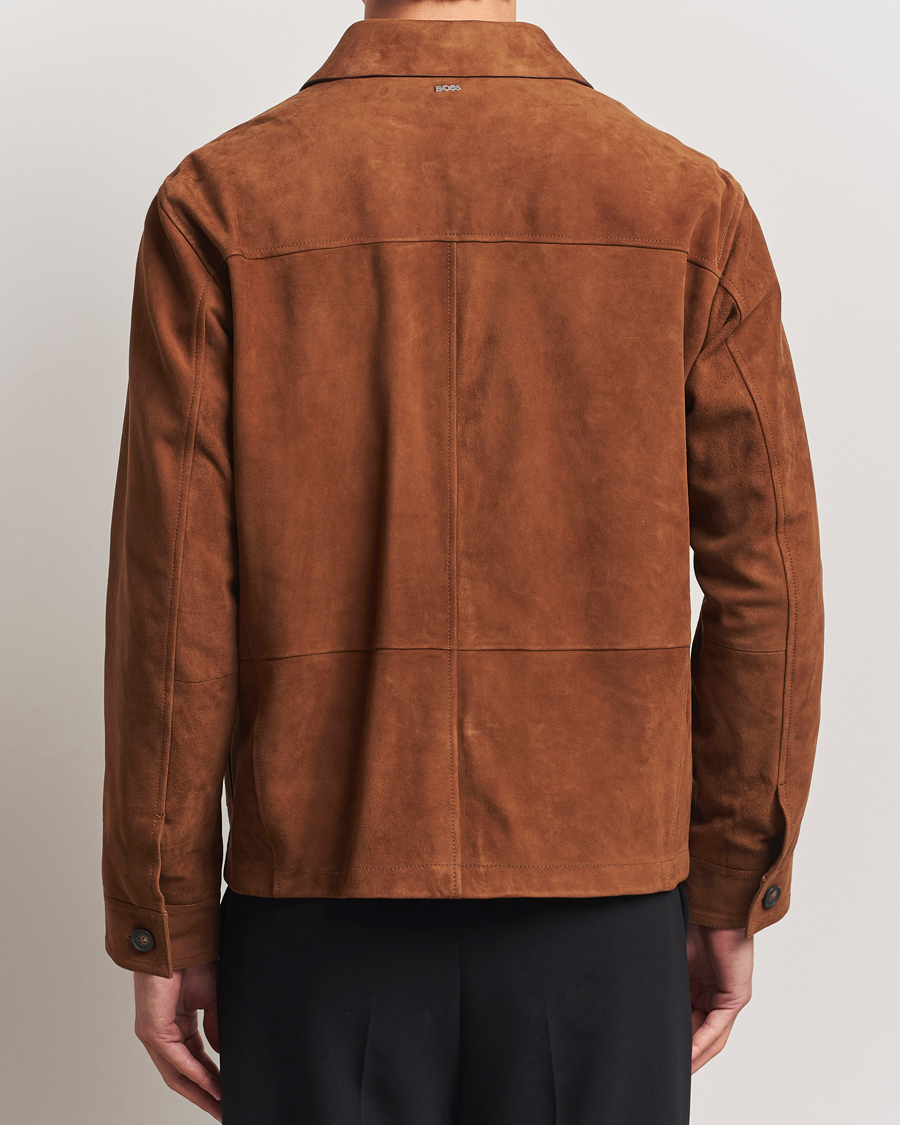 Homme | Manteaux Et Vestes | BOSS BLACK | Markuedo Suede Jacket Medium Brown