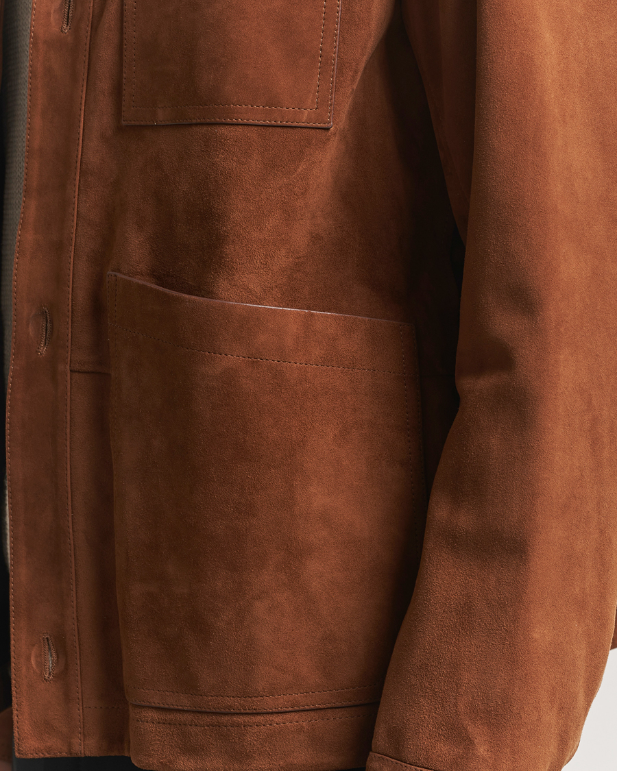 Homme | Manteaux Et Vestes | BOSS BLACK | Markuedo Suede Jacket Medium Brown