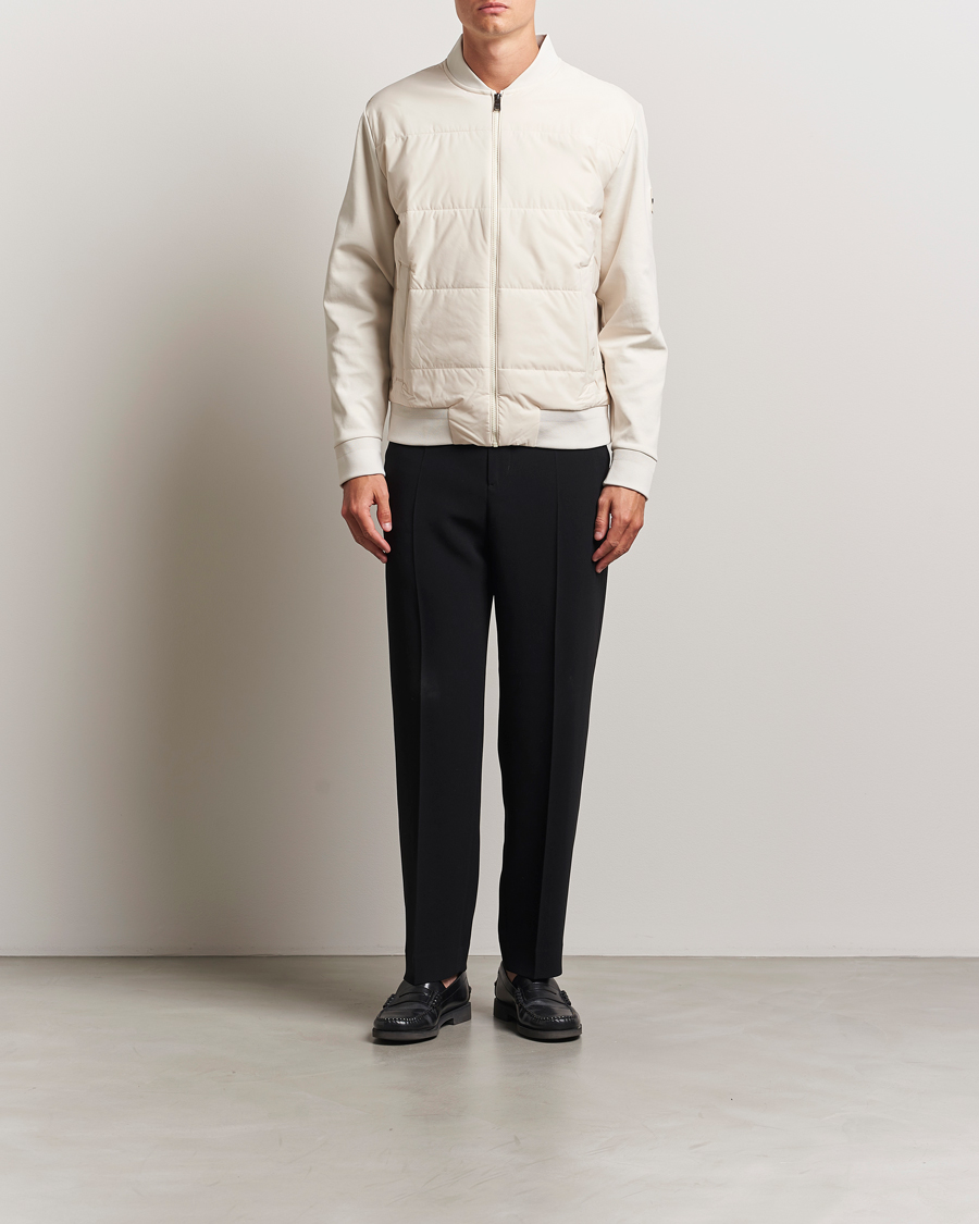 Homme | Pulls Et Tricots | BOSS BLACK | Skiles Hybrid Full Zip Open White