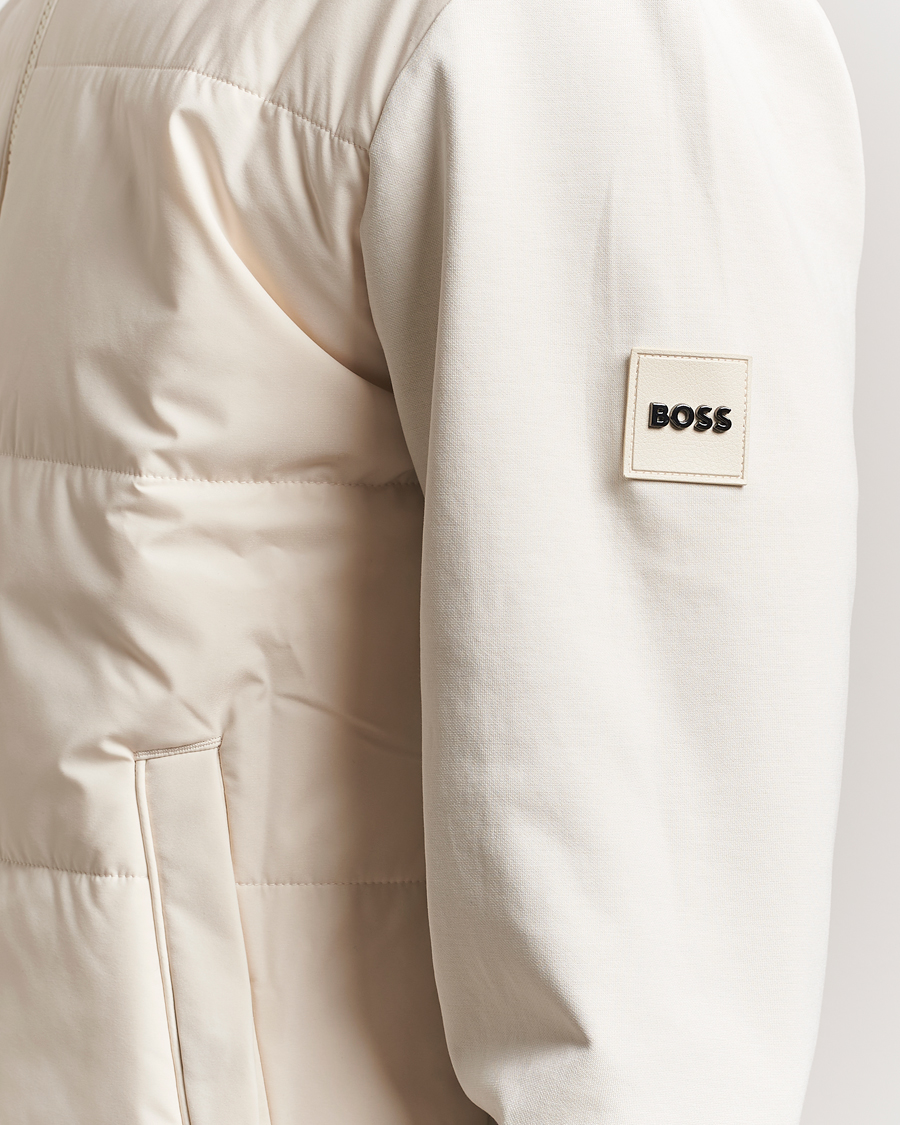 Homme | Pulls Et Tricots | BOSS BLACK | Skiles Hybrid Full Zip Open White