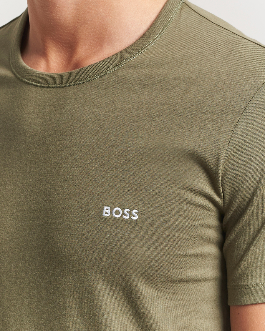 Homme | T-shirts | BOSS BLACK | 3-Pack Crew Neck T-Shirt Grey/Green/Black