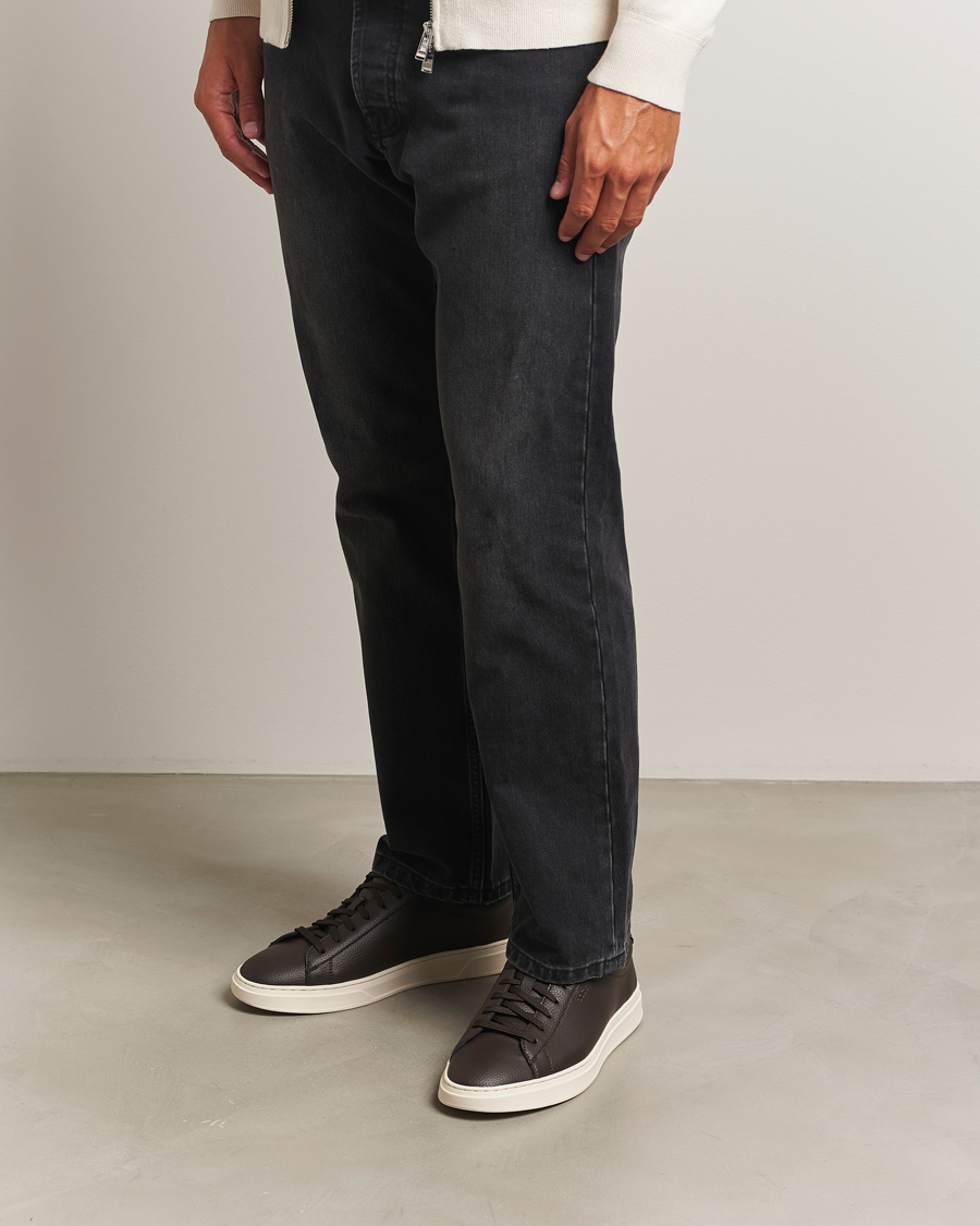 Homme | BOSS BLACK Kieran Grained Leather Sneaker Dark Brown | BOSS BLACK | Kieran Grained Leather Sneaker Dark Brown