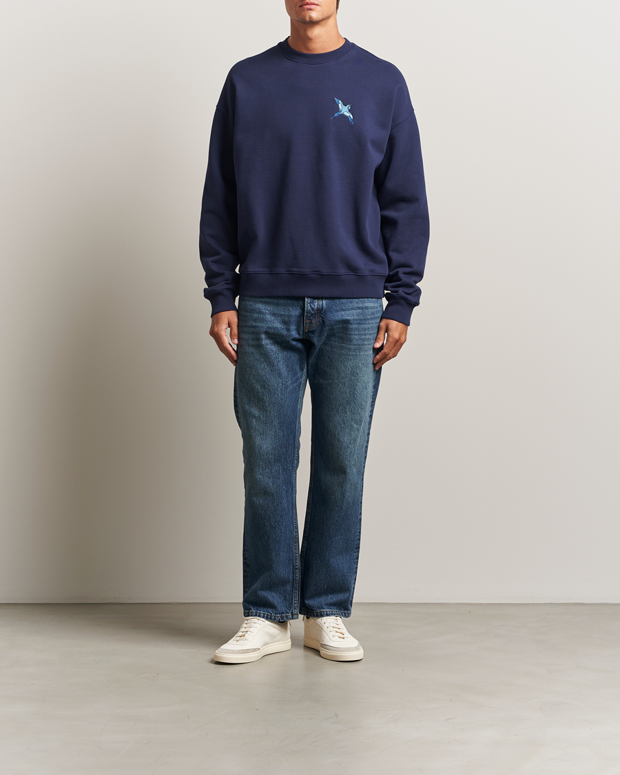 Homme | Pulls Et Tricots | Axel Arigato | Micro Bee Bird Sweatshirt Navy