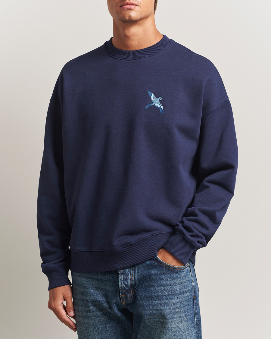 Homme | Pulls Et Tricots | Axel Arigato | Micro Bee Bird Sweatshirt Navy