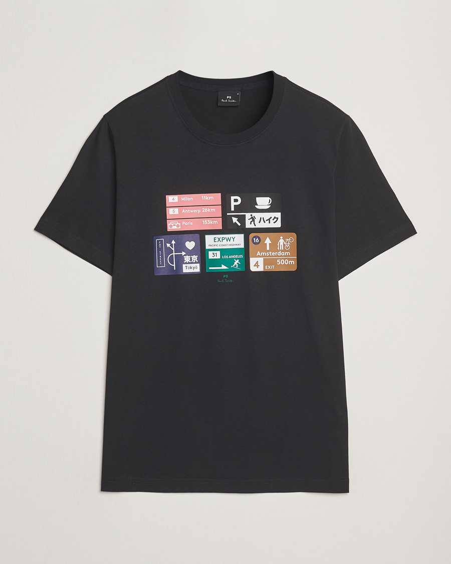 Homme | T-shirts | PS Paul Smith | Road Signs Crew Neck T-Shirt Black