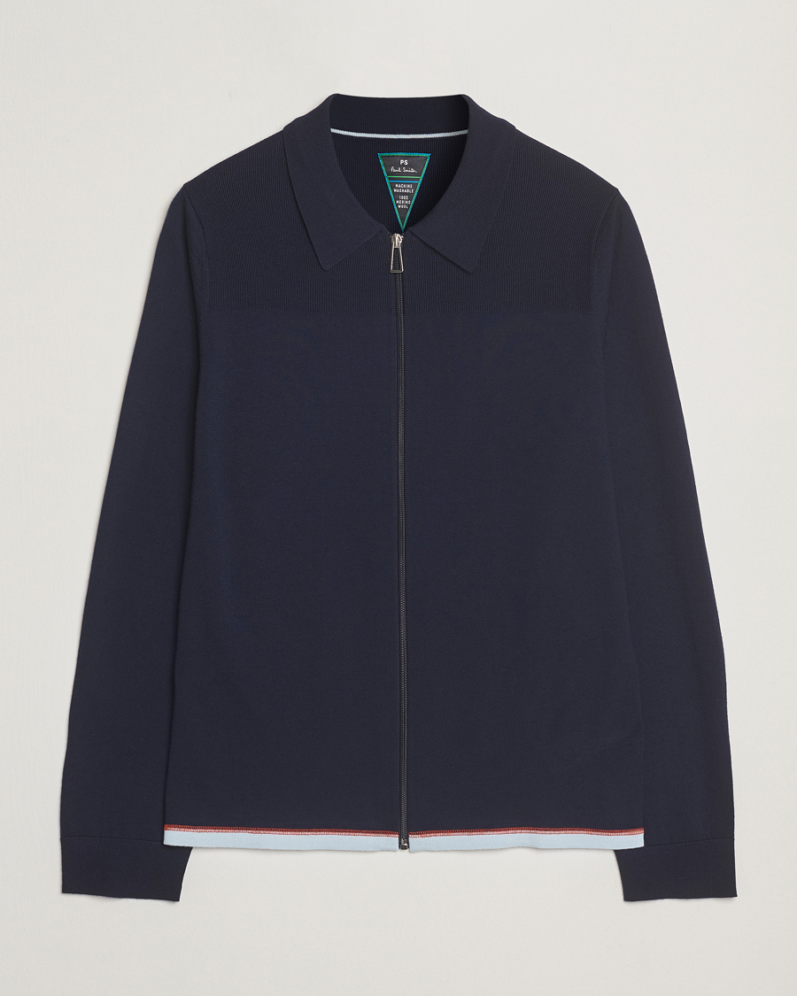 Homme | Pulls Et Tricots | PS Paul Smith | Merino Knitted Full Zip Navy