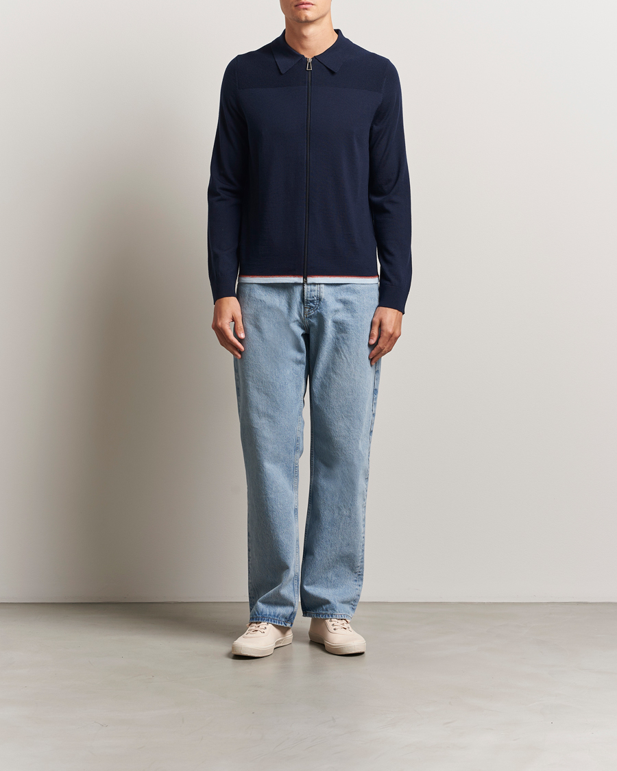 Homme | Pulls Et Tricots | PS Paul Smith | Merino Knitted Full Zip Navy