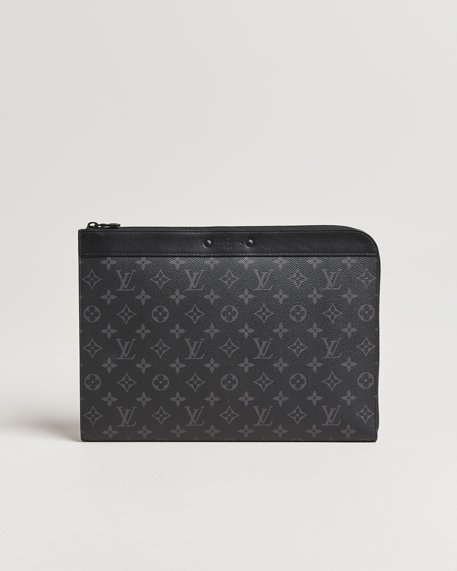 Homme | Louis Vuitton Pre-Owned Pochette Jour Monogram Eclipse | Louis Vuitton Pre-Owned | Pochette Jour Monogram Eclipse