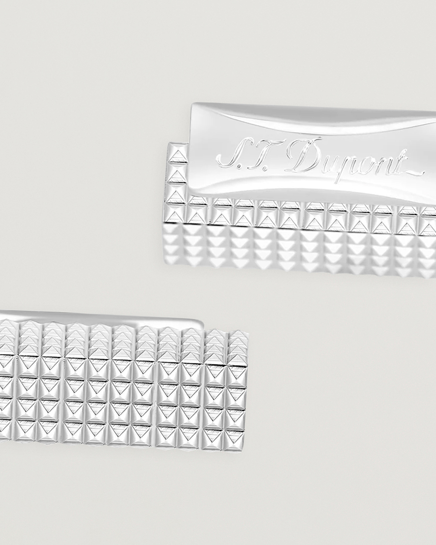Homme | Boutons De Manchette | S.T. Dupont | Cufflink Rectangle Diamond Head Silver