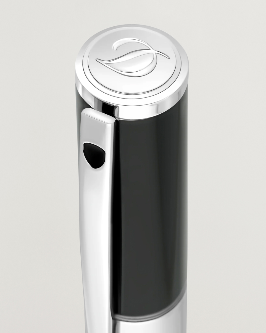 Homme | S.T. Dupont D-Initial Rollerball Pen Black/Chrome | S.T. Dupont | D-Initial Rollerball Pen Black/Chrome