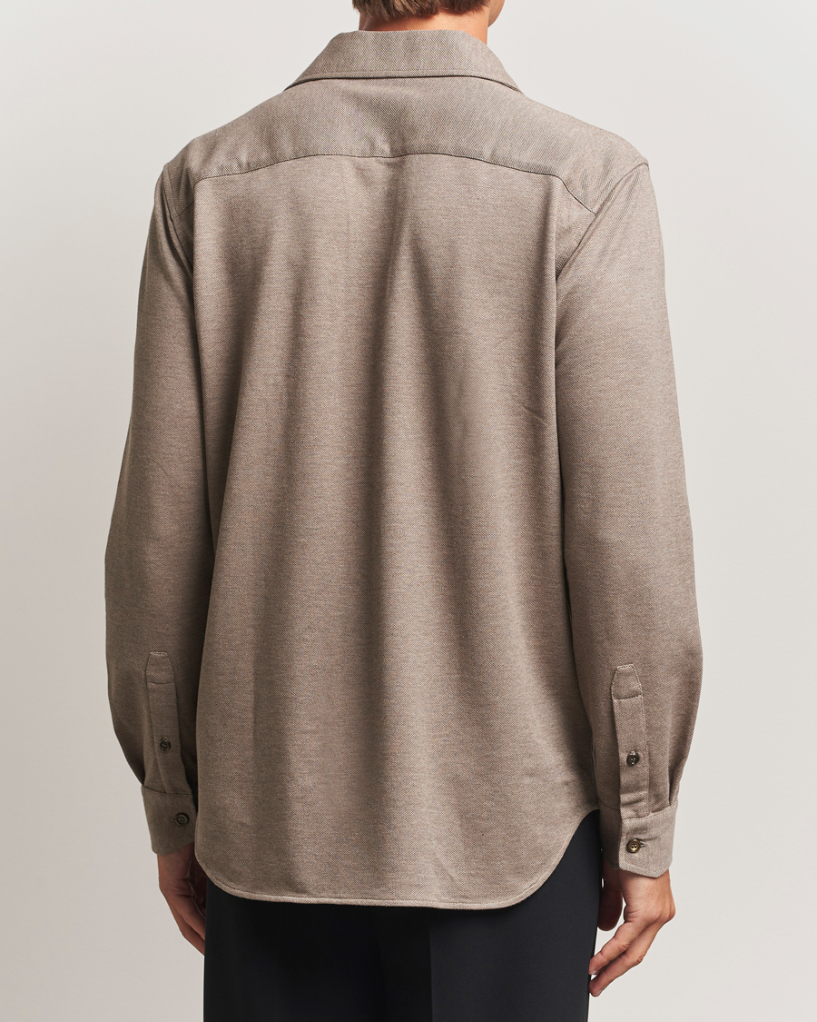 Homme | Chemises | Brioni | Cotton Piquet Shirt Beige