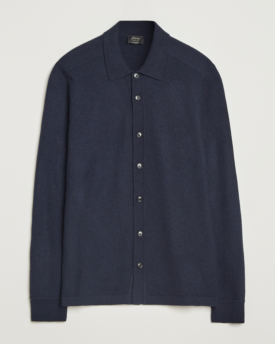 Homme | Pulls Et Tricots | Brioni | Cashmere Shirt Cardigan Navy