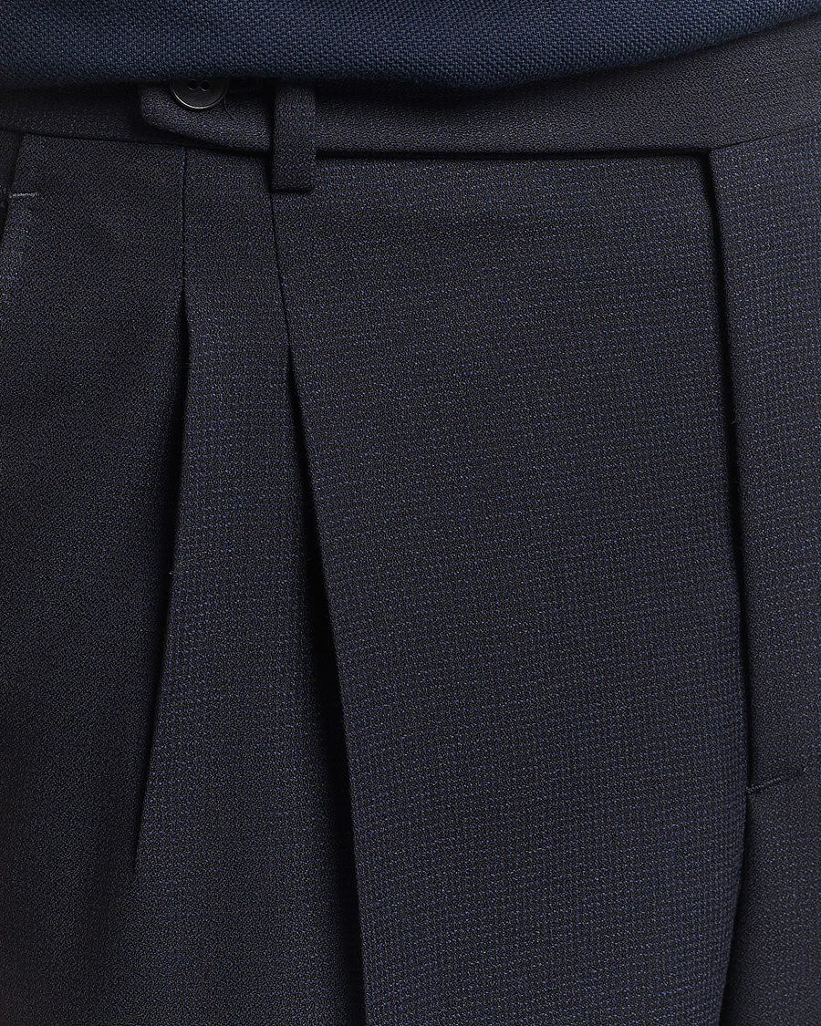 Homme | Pantalons | Brioni | Capri Wool Trousers Navy