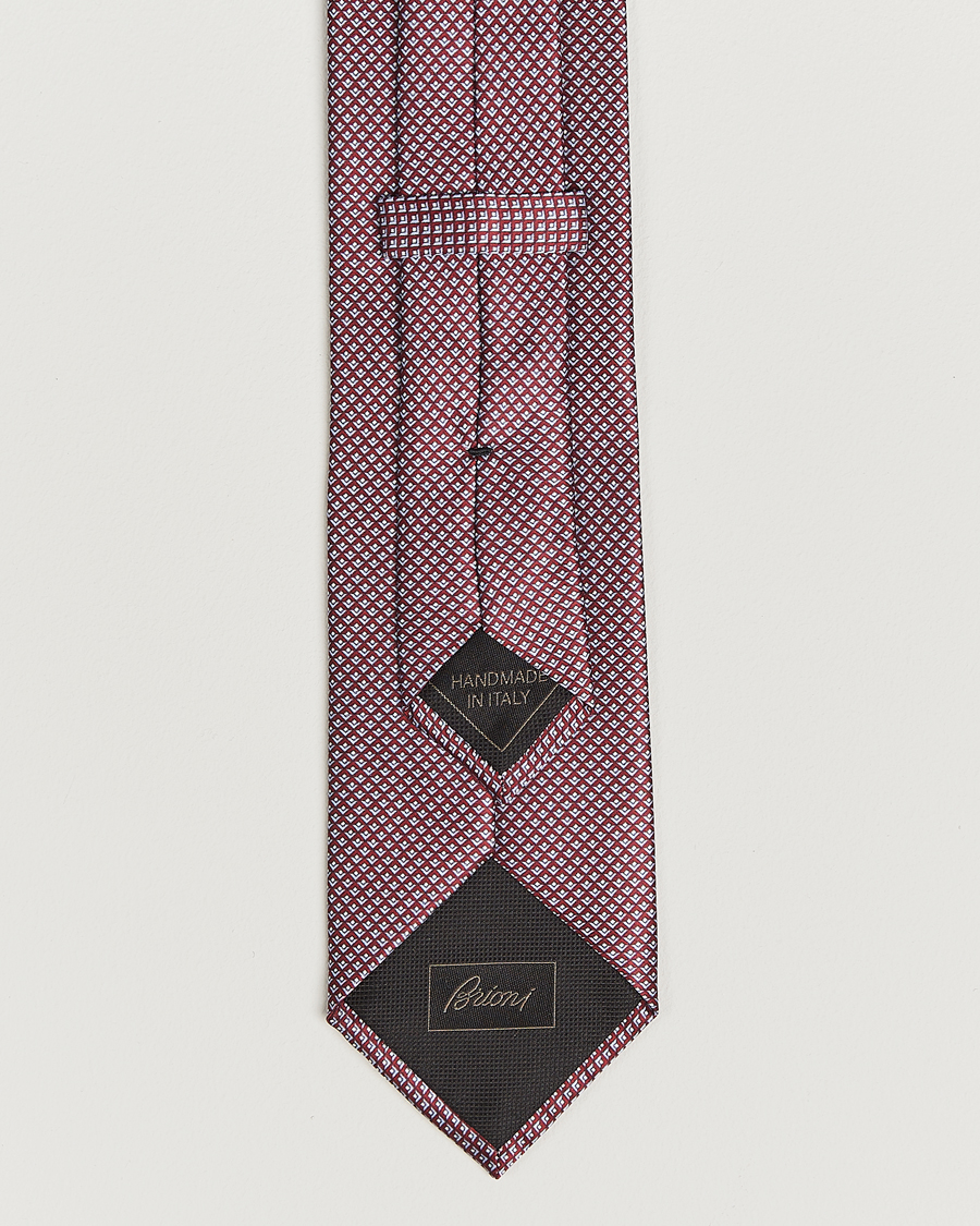 Homme | Brioni Printed Silk Tie Red | Brioni | Printed Silk Tie Red