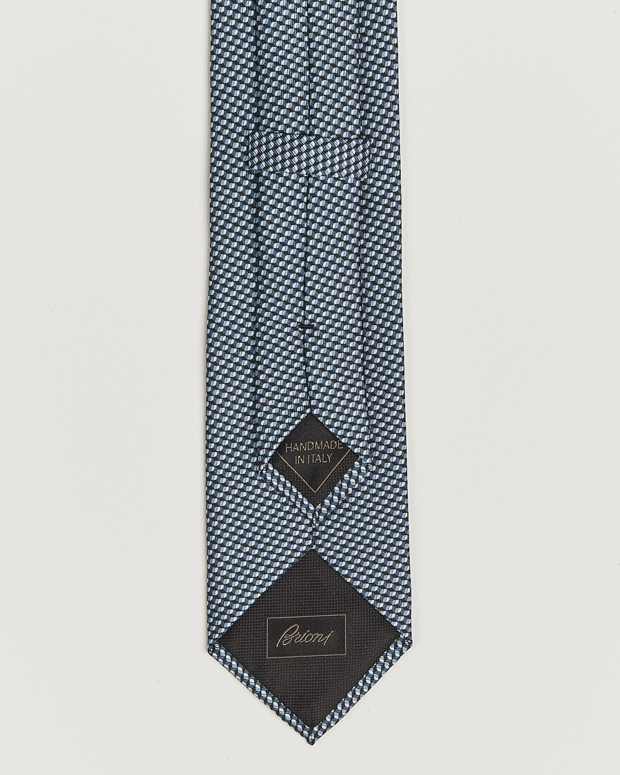 Homme | Brioni Printed Silk Tie Navy | Brioni | Printed Silk Tie Navy