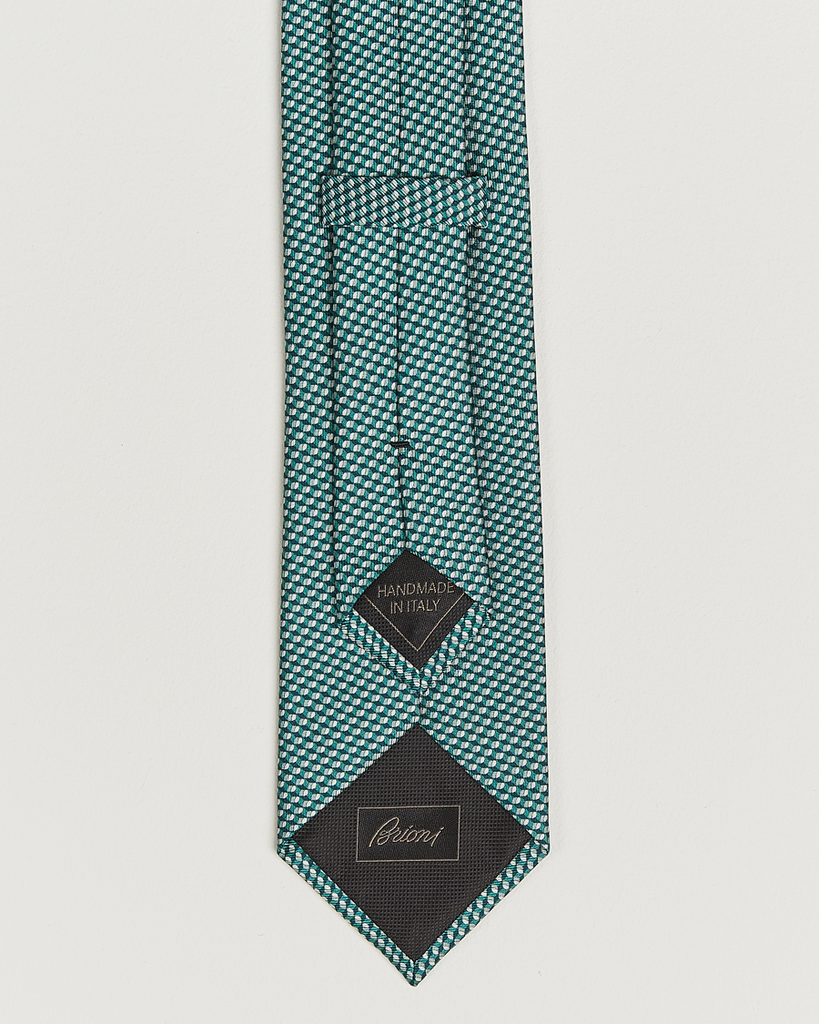 Homme | Brioni Printed Silk Tie Green | Brioni | Printed Silk Tie Green