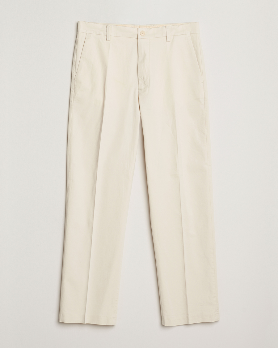 Homme | Pantalons | NN07 | Paw Relaxed Fit Pleated Chinos Ivory
