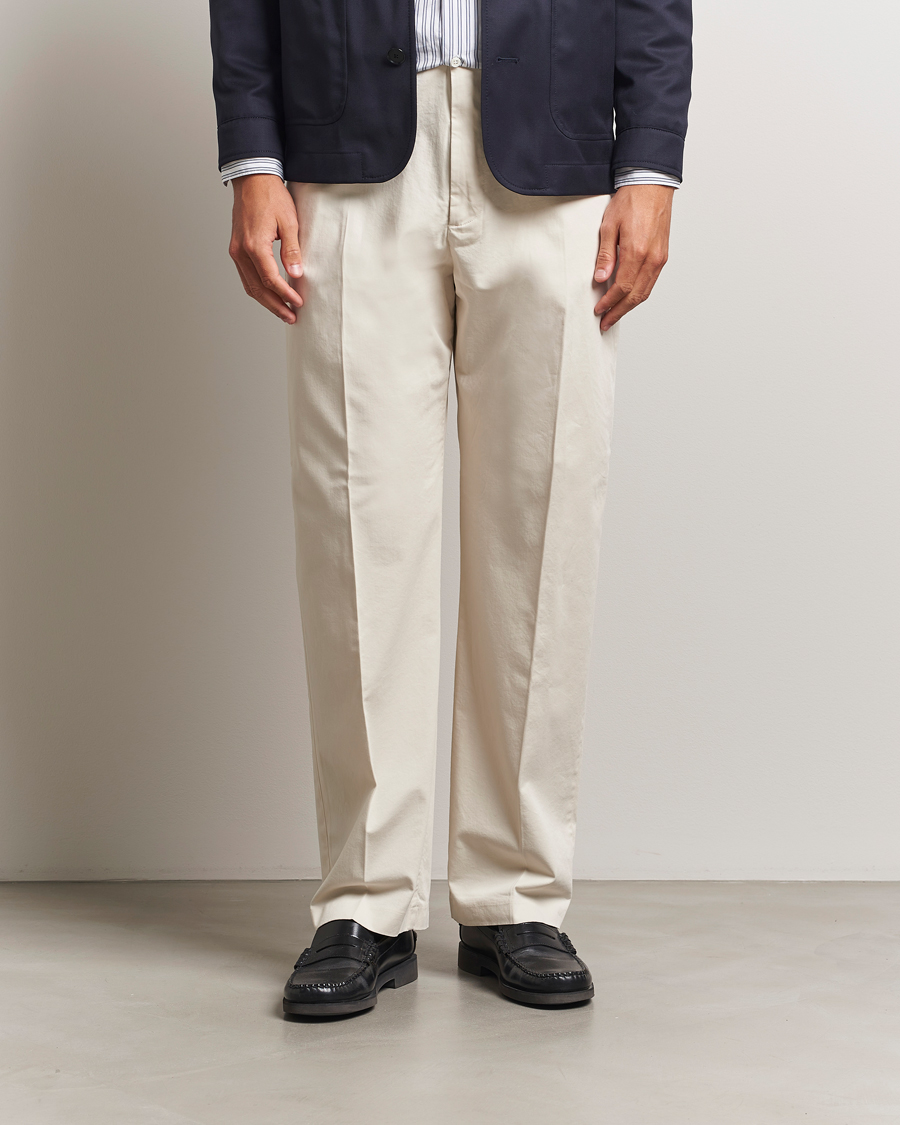 Homme | Pantalons | NN07 | Paw Relaxed Fit Pleated Chinos Ivory