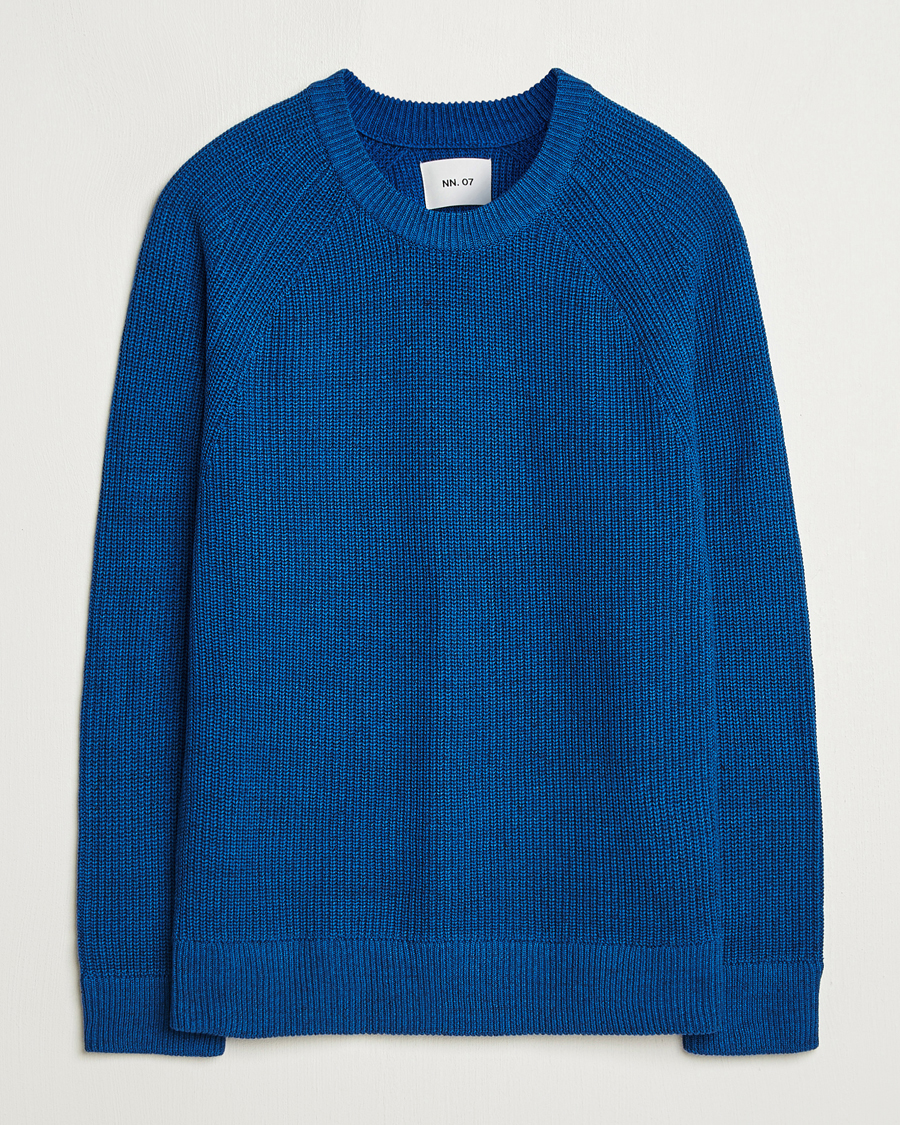 Homme | Pulls Et Tricots | NN07 | Jacobo Cotton Knitted Sweater Blue Quartz