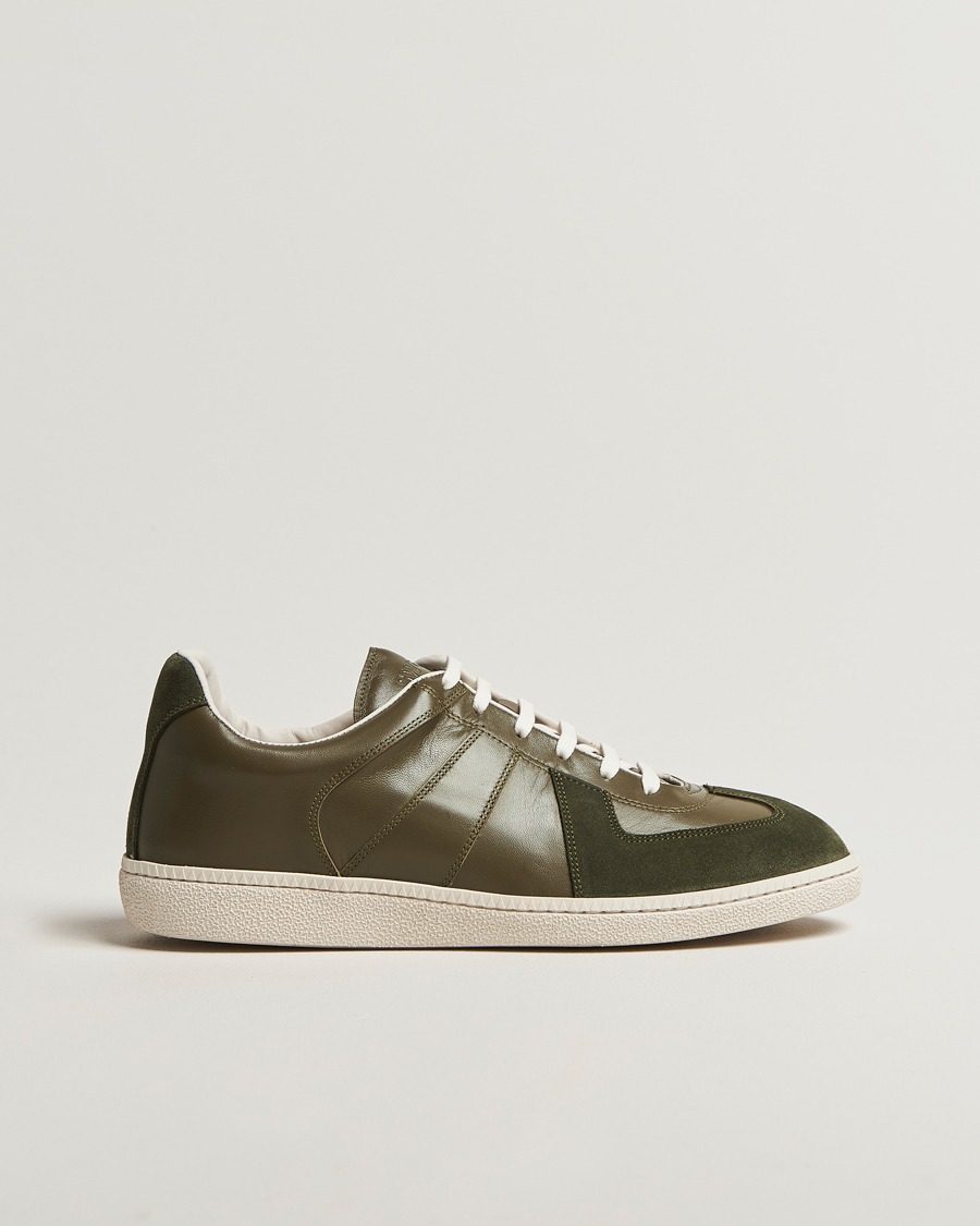 Homme | Baskets | Sweyd | Nappa/Suede Army Trainer Green