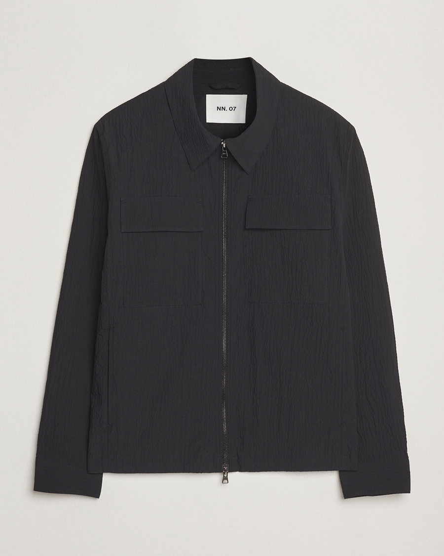 Homme | Manteaux Et Vestes | NN07 | Alban Seersucker Shirt Jacket Black